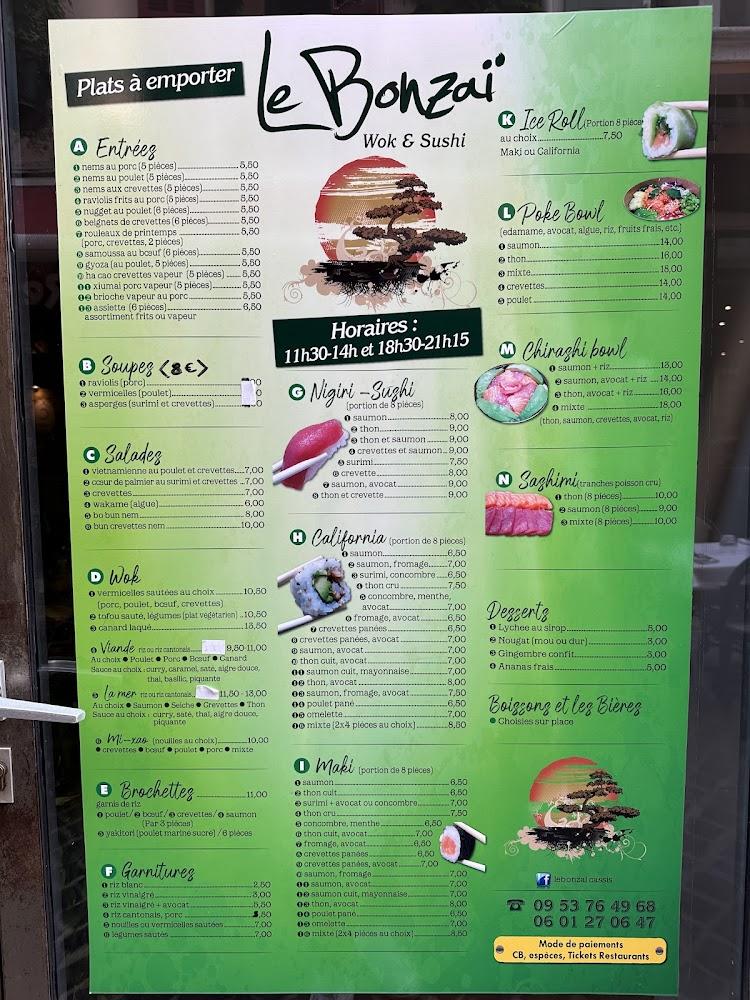 Le Bonzaï Sushi Cassis - Menu Image 3